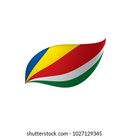 Seychelles flag, vector illustration on a white background