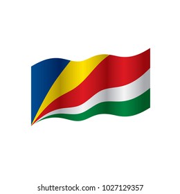 Seychelles flag, vector illustration on a white background