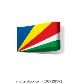 Seychelles flag, vector illustration on a white background