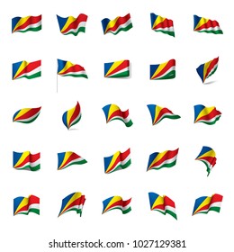 Seychelles flag, vector illustration on a white background
