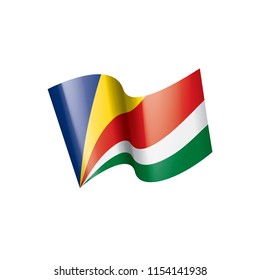 Seychelles flag, vector illustration on a white background