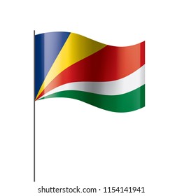 Seychelles flag, vector illustration on a white background