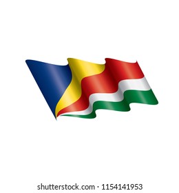 Seychelles flag, vector illustration on a white background