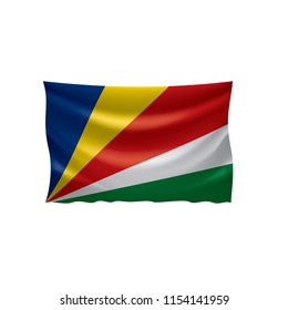 Seychelles flag, vector illustration on a white background