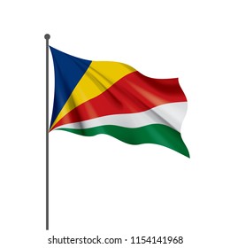 Seychelles flag, vector illustration on a white background