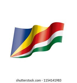Seychelles flag, vector illustration on a white background