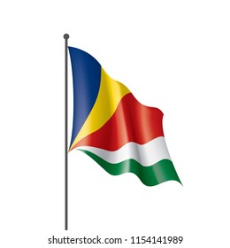Seychelles flag, vector illustration on a white background