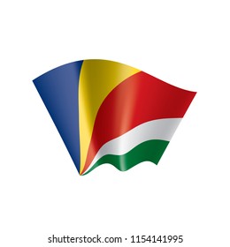 Seychelles flag, vector illustration on a white background
