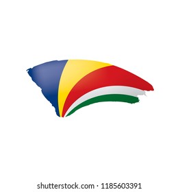 Seychelles flag, vector illustration on a white background.