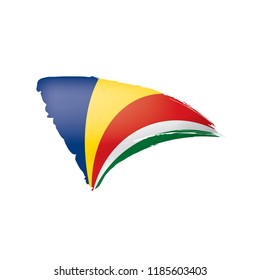 Seychelles flag, vector illustration on a white background.