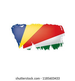 Seychelles flag, vector illustration on a white background.