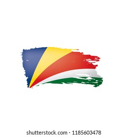 Seychelles flag, vector illustration on a white background.
