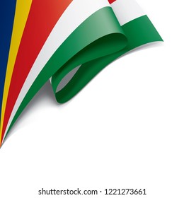 Seychelles flag, vector illustration on a white background