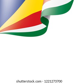 Seychelles flag, vector illustration on a white background