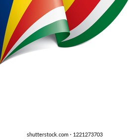 Seychelles flag, vector illustration on a white background