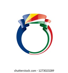 Seychelles flag, vector illustration on a white background