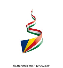 Seychelles flag, vector illustration on a white background