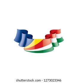 Seychelles flag, vector illustration on a white background