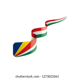 Seychelles flag, vector illustration on a white background