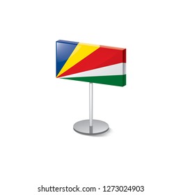 Seychelles flag, vector illustration on a white background