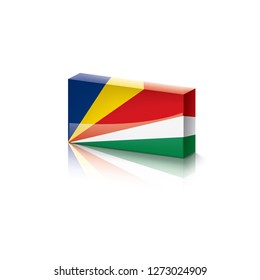 Seychelles flag, vector illustration on a white background