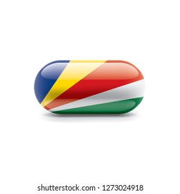 Seychelles flag, vector illustration on a white background