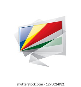 Seychelles flag, vector illustration on a white background