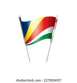 Seychelles flag, vector illustration on a white background