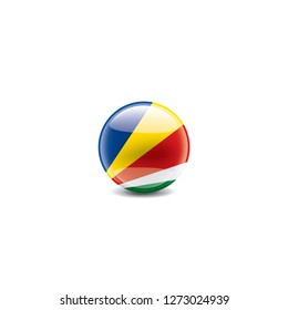 Seychelles flag, vector illustration on a white background