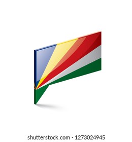 Seychelles flag, vector illustration on a white background
