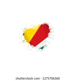 Seychelles flag, vector illustration on a white background