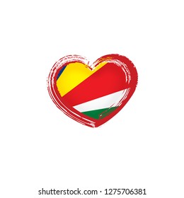 Seychelles flag, vector illustration on a white background