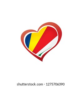 Seychelles flag, vector illustration on a white background