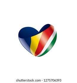 Seychelles flag, vector illustration on a white background