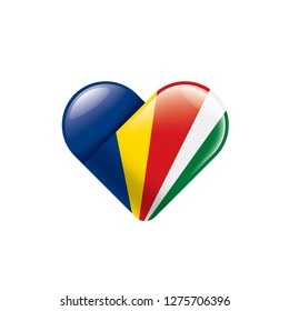 Seychelles flag, vector illustration on a white background