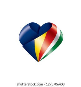 Seychelles flag, vector illustration on a white background