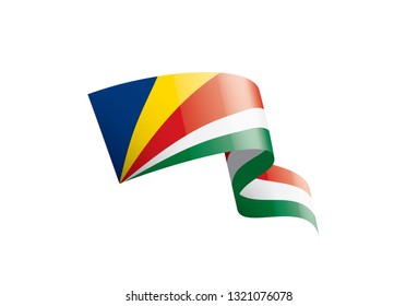 Seychelles flag, vector illustration on a white background