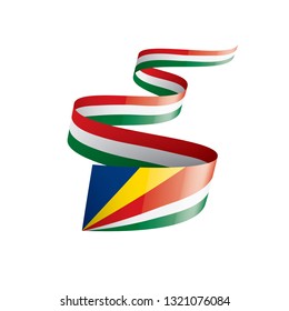 Seychelles flag, vector illustration on a white background