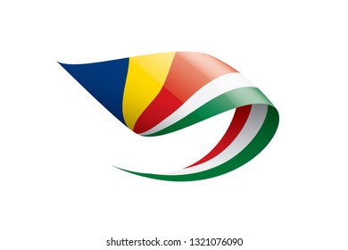 Seychelles flag, vector illustration on a white background