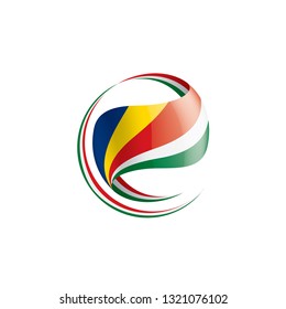 Seychelles flag, vector illustration on a white background