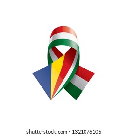 Seychelles flag, vector illustration on a white background