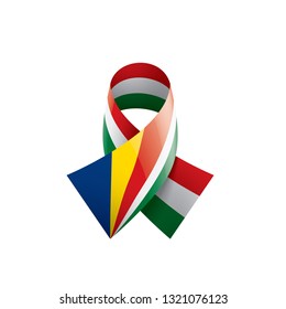 Seychelles flag, vector illustration on a white background