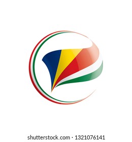 Seychelles flag, vector illustration on a white background