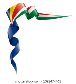Seychelles flag, vector illustration on a white background
