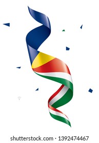Seychelles flag, vector illustration on a white background