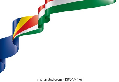 Seychelles flag, vector illustration on a white background