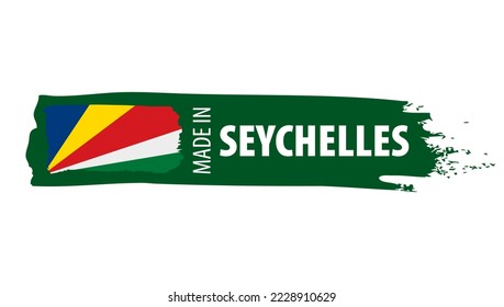 Seychelles flag, vector illustration on a white background