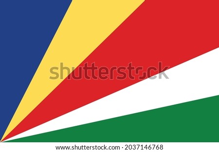 Seychelles flag vector. National flag of Seychelles illustration
