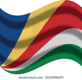 seychelles flag with wind icon