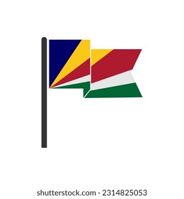Seychelles flags icon set, Seychelles independence day icon set vector sign symbol